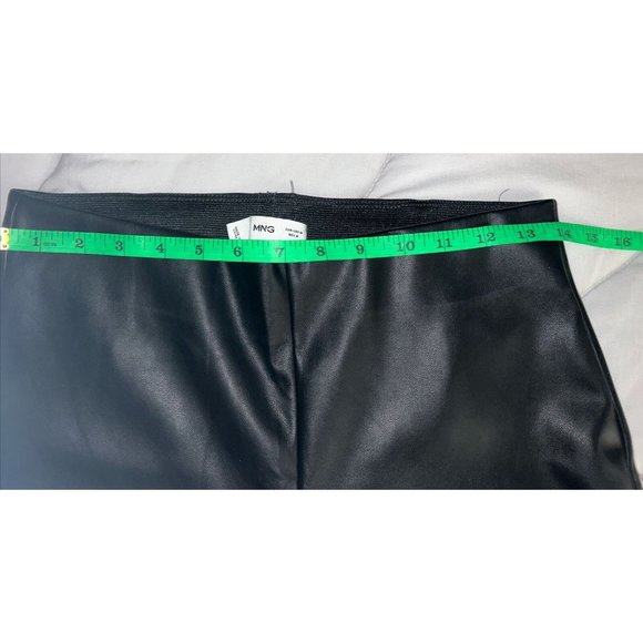 MNG By Mango Faux Leather Skinny Pants Black Size Medium - Picture 15 of 16